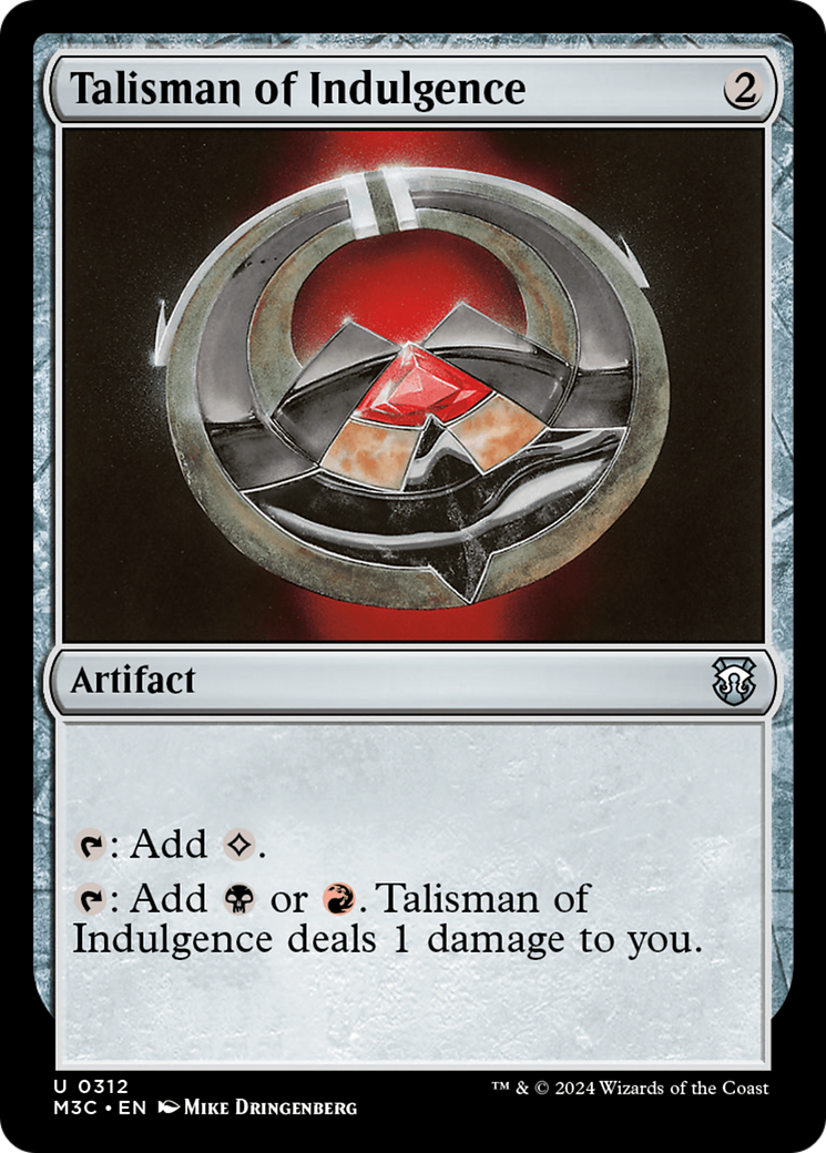 Talisman of Indulgence (Ripple Foil) [Modern Horizons 3 Commander] | Jack's On Queen