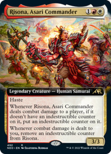 Risona, Asari Commander (Extended Art) [Kamigawa: Neon Dynasty] | Jack's On Queen