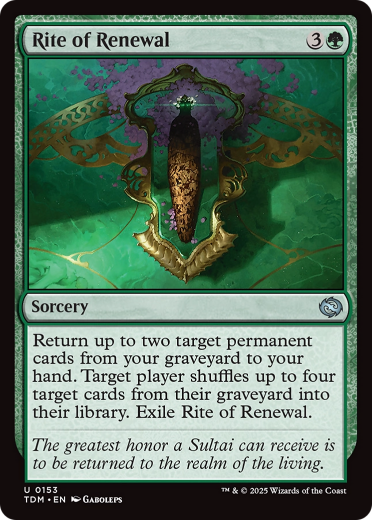 Rite of Renewal [Tarkir: Dragonstorm] | Jack's On Queen