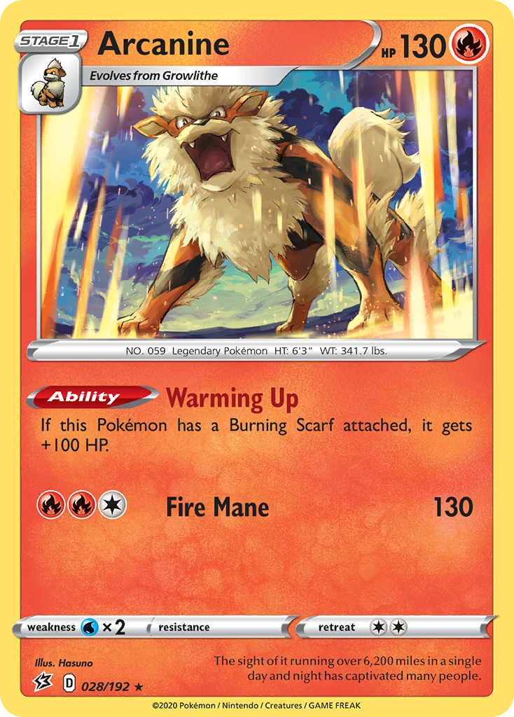 Arcanine (028/192) [Sword & Shield: Rebel Clash] | Jack's On Queen