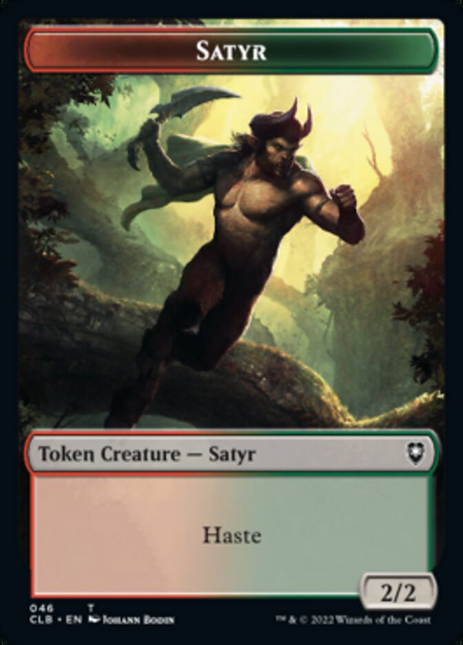 Satyr // Beast Double-Sided Token [Commander Legends: Battle for Baldur's Gate Tokens] | Jack's On Queen