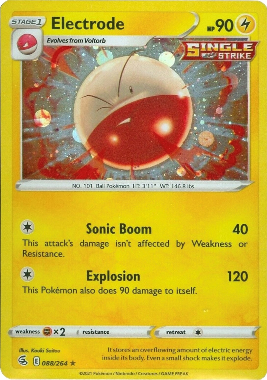 Electrode (088/264) (Cosmos Holo) [Sword & Shield: Fusion Strike] | Jack's On Queen