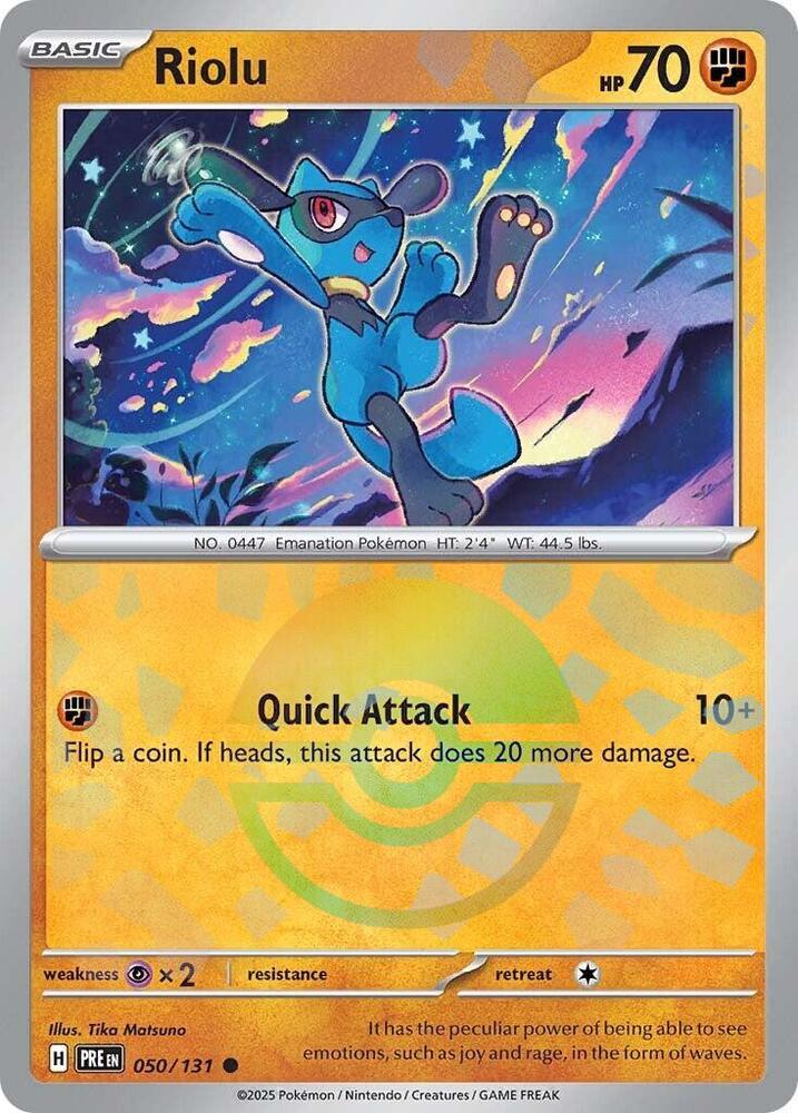 Riolu (050/131) (Poke Ball Pattern) [Scarlet & Violet: Prismatic Evolutions] | Jack's On Queen