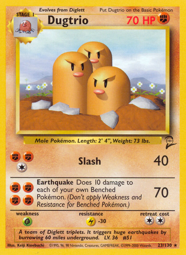 Dugtrio (23/130) [Base Set 2] | Jack's On Queen
