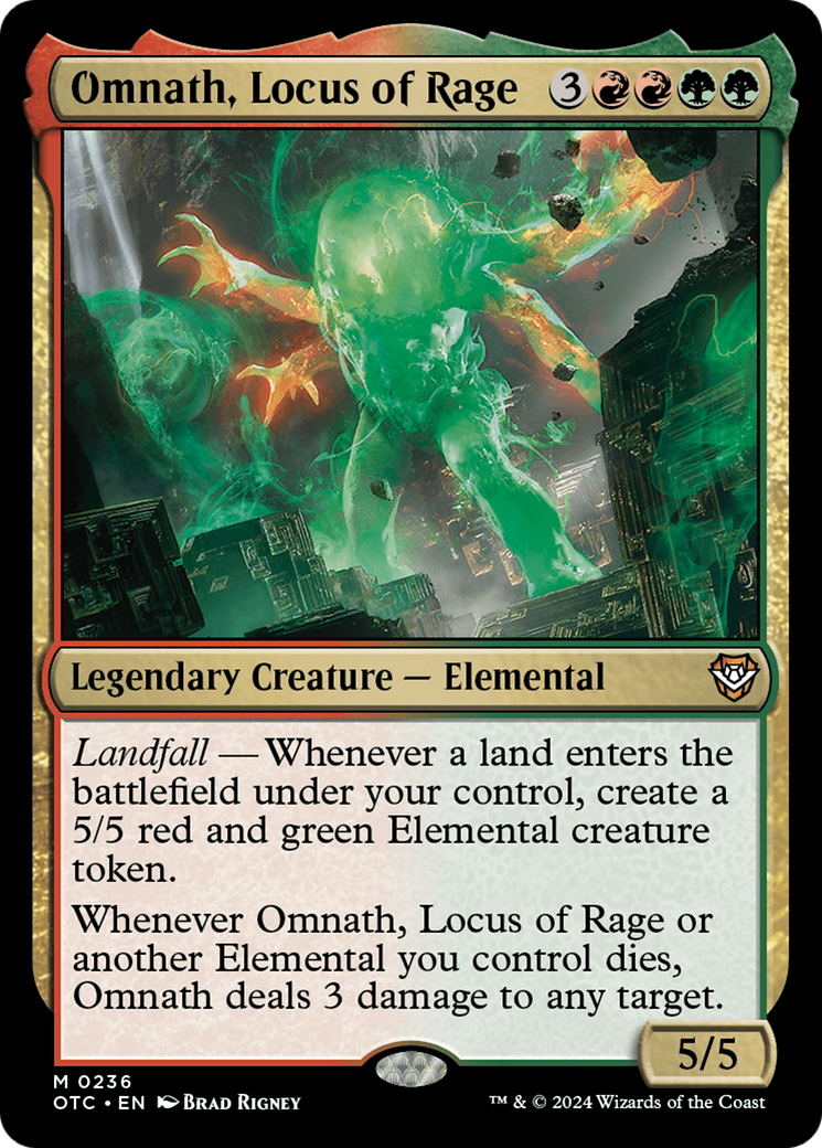 Omnath, Locus of Rage [Outlaws of Thunder Junction Commander] | Jack's On Queen