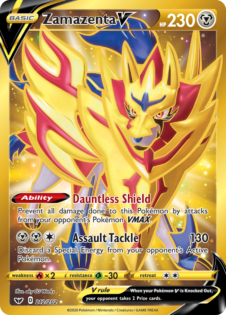 Zamazenta V (212/202) [Sword & Shield: Base Set] | Jack's On Queen