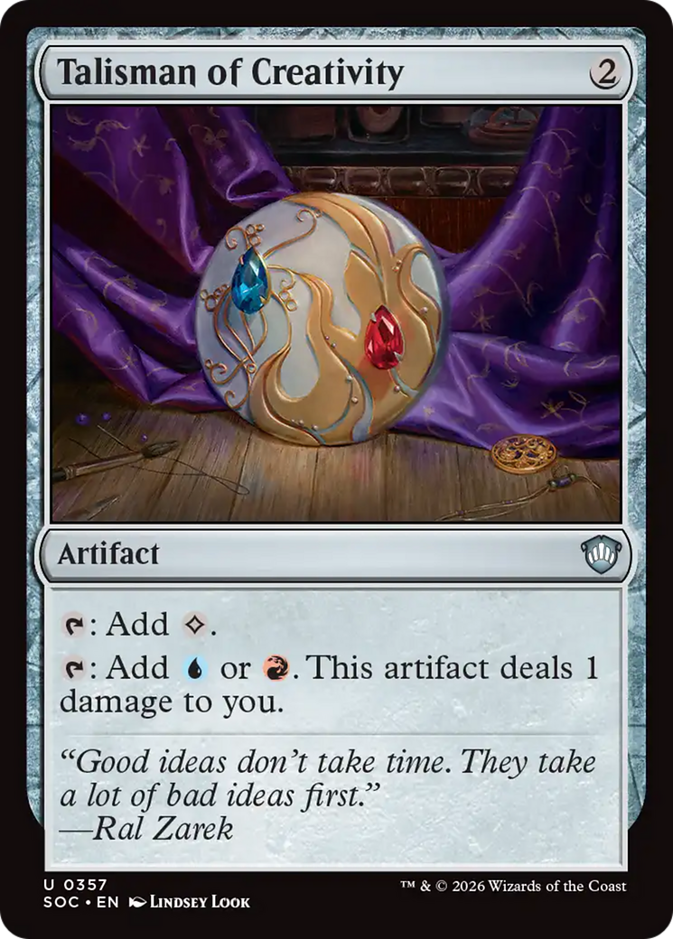 Talisman of Creativity [Secrets of Strixhaven Commander] | Jack's On Queen