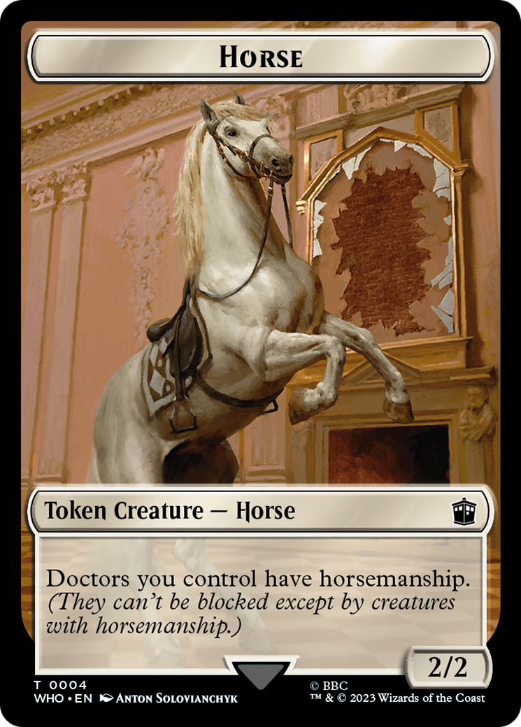 Horse // Soldier Double-Sided Token [Doctor Who Tokens] | Jack's On Queen