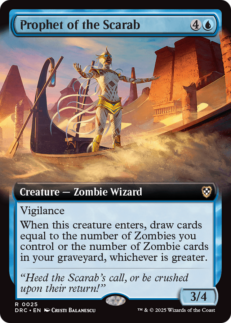 Prophet of the Scarab (Extended Art) [Aetherdrift Commander] | Jack's On Queen