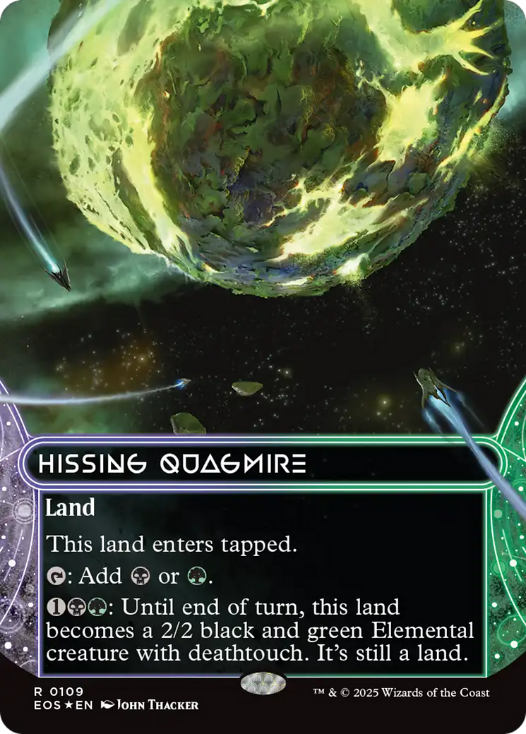 Hissing Quagmire (0109) (Borderless) (Galaxy Foil) [Edge of Eternities: Stellar Sights] | Jack's On Queen