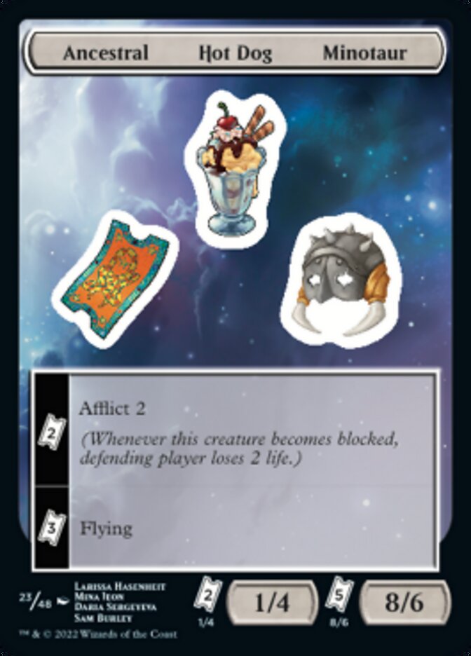 Ancestral Hot Dog Minotaur [Unfinity Stickers] | Jack's On Queen