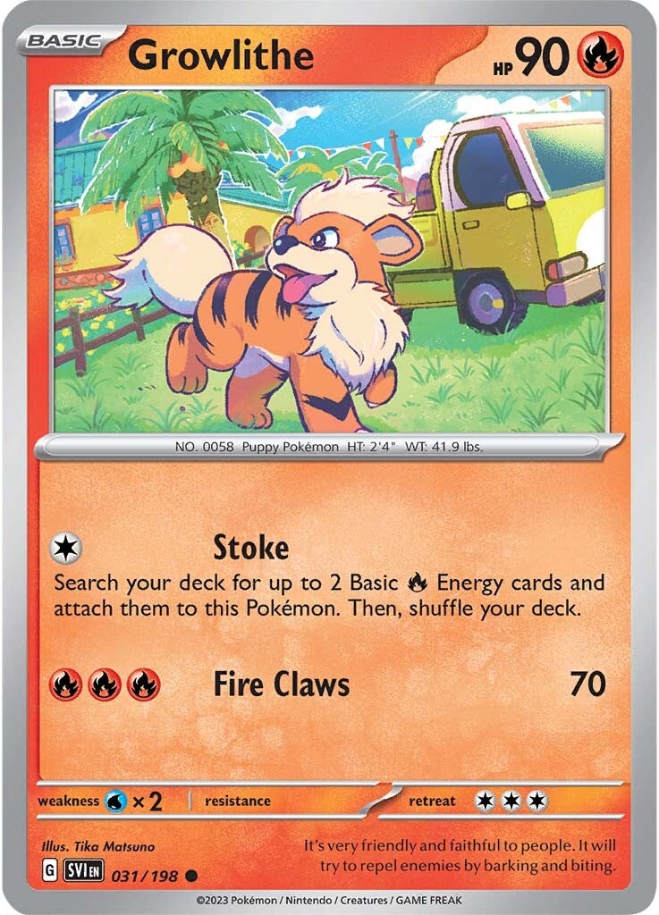 Growlithe (031/198) [Scarlet & Violet: Base Set] | Jack's On Queen