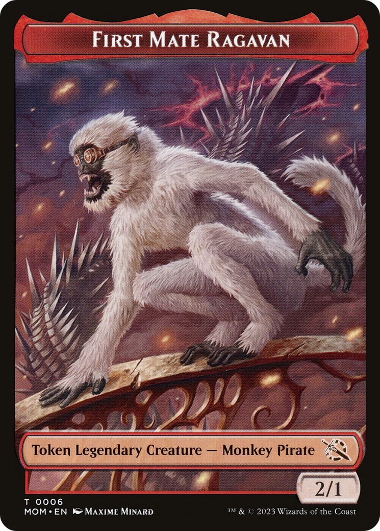 First Mate Ragavan // Teferi's Talent Emblem Double-Sided Token [March of the Machine Commander Tokens] | Jack's On Queen