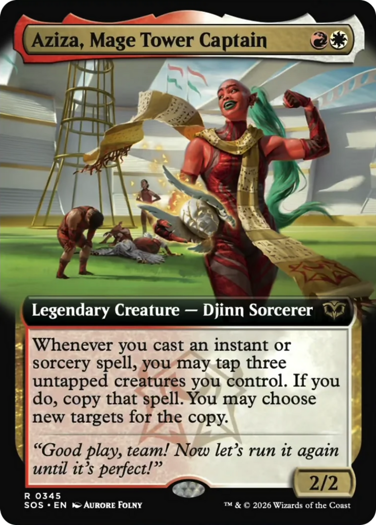 Aziza, Mage Tower Captain (Extended Art) [Secrets of Strixhaven] | Jack's On Queen