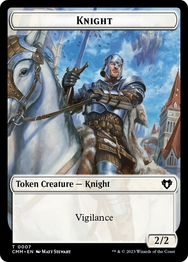 Human Soldier // Knight Double-Sided Token [Commander Masters Tokens] | Jack's On Queen