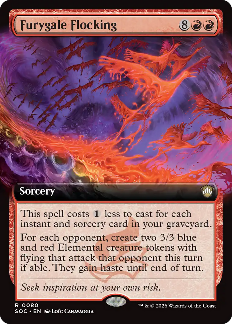 Furygale Flocking (Extended Art) [Secrets of Strixhaven Commander] | Jack's On Queen