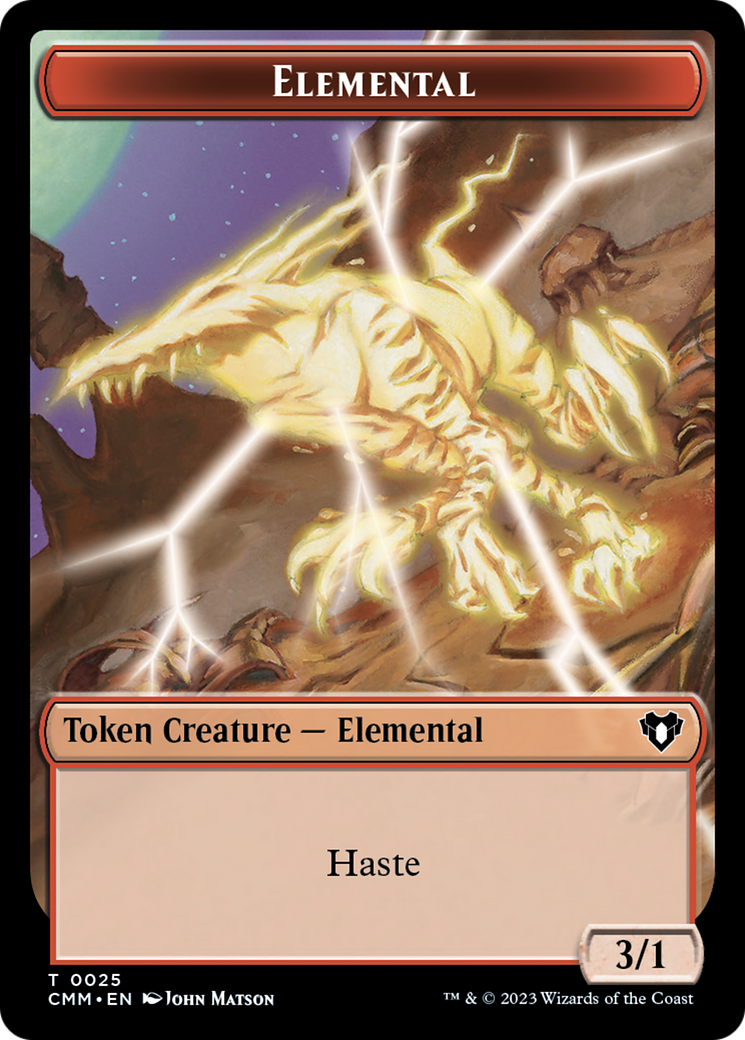 Elemental Token (25) [Commander Masters Tokens] | Jack's On Queen