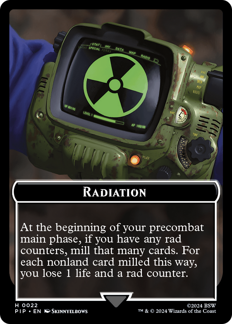 Radiation // Alien Double-Sided Token [Fallout Tokens] | Jack's On Queen