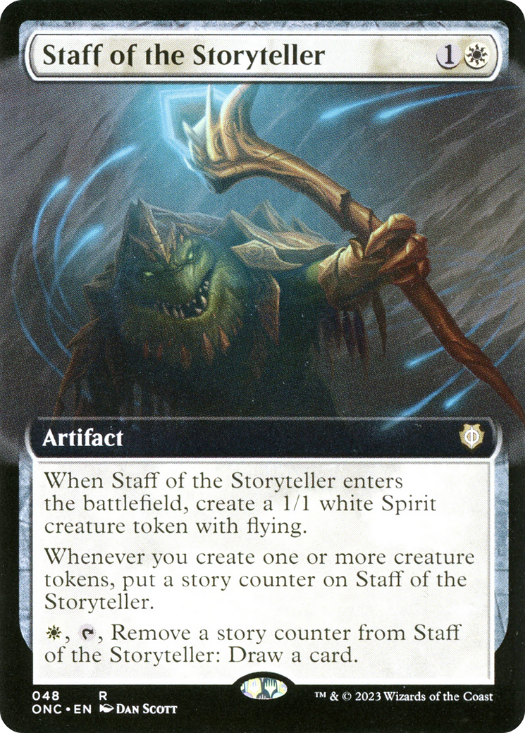 Staff of the Storyteller (Extended Art) [Phyrexia: All Will Be One Commander] | Jack's On Queen