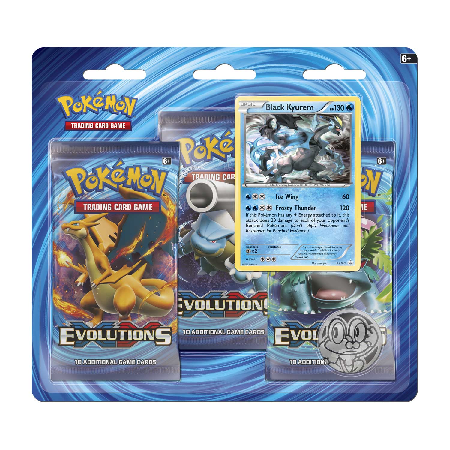XY: Evolutions - 3-Pack Blister (Black Kyurem) | Jack's On Queen