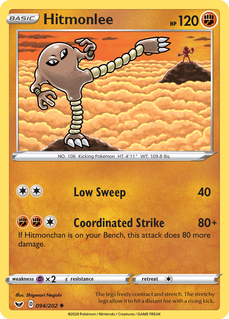 Hitmonlee (094/202) [Sword & Shield: Base Set] | Jack's On Queen