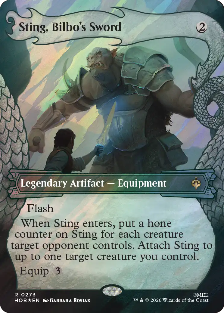 Sting, Bilbo's Sword (Showcase) (Surge Foil) [The Hobbit] | Jack's On Queen