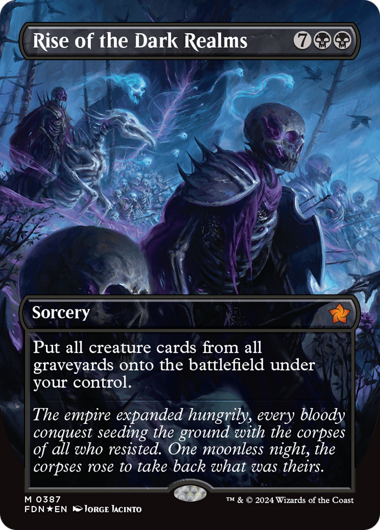 Rise of the Dark Realms (Borderless) (Mana Foil) [Foundations] | Jack's On Queen
