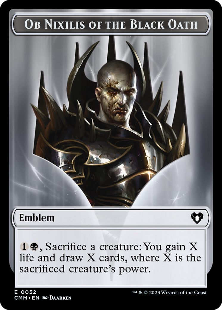 Ob Nixilis of the Black Oath Emblem [Commander Masters Tokens] | Jack's On Queen