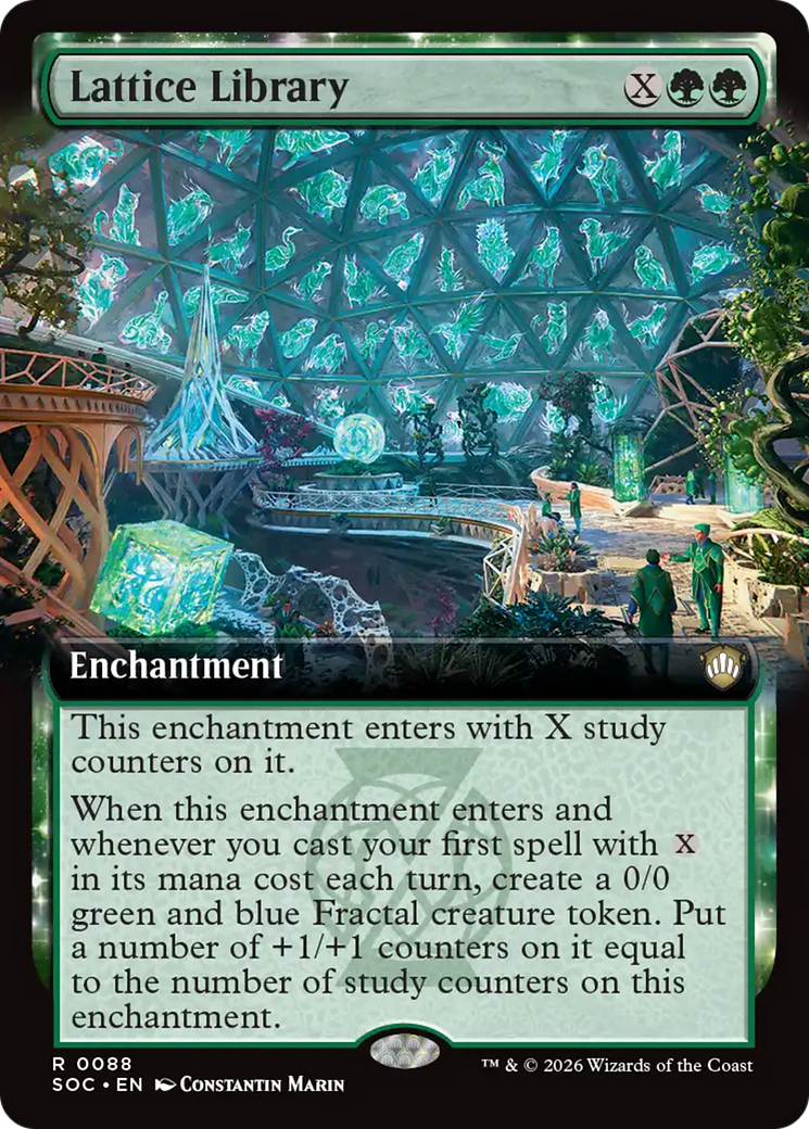 Lattice Library (Extended Art) [Secrets of Strixhaven Commander] | Jack's On Queen
