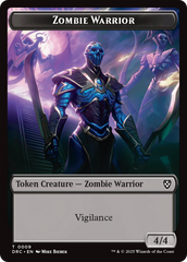 Zombie Army // Zombie Warrior Double-Sided Token [Aetherdrift Tokens] | Jack's On Queen