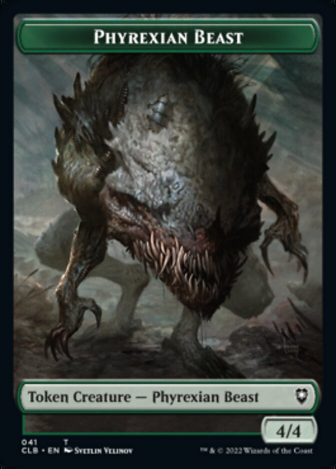 Phyrexian Beast // Wurm Double-Sided Token [Commander Legends: Battle for Baldur's Gate Tokens] | Jack's On Queen