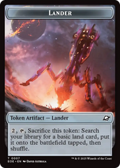 Human Soldier // Lander (0007) Doubled-Sided Token [Edge of Eternities Tokens] | Jack's On Queen