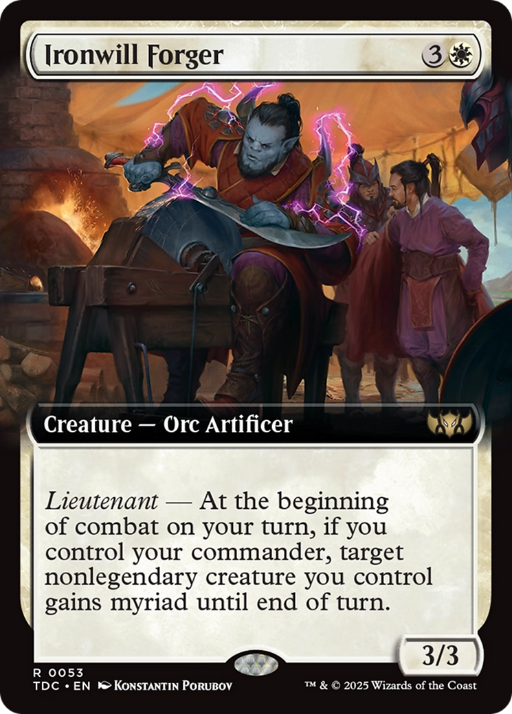 Ironwill Forger (Extended Art) [Tarkir: Dragonstorm Commander] | Jack's On Queen