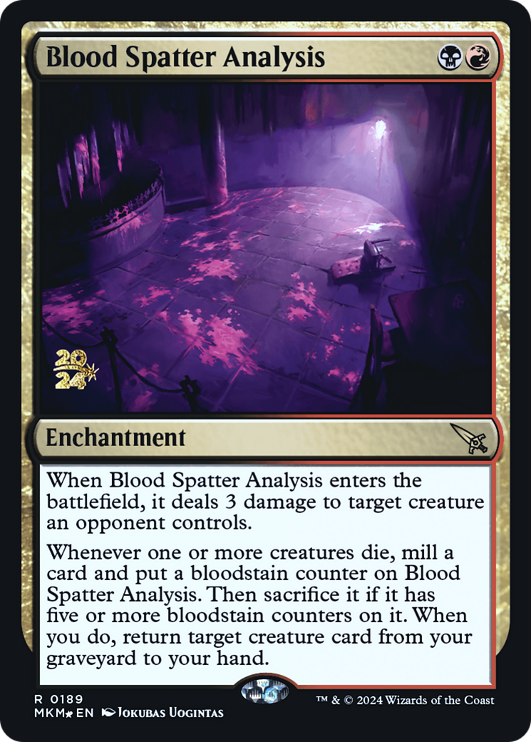 Blood Spatter Analysis [Murders at Karlov Manor Prerelease Promos] | Jack's On Queen