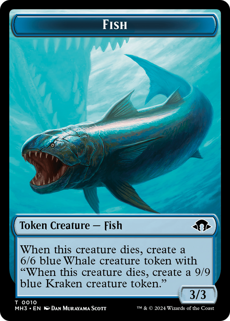 Eldrazi Spawn // Fish Double-Sided Token [Modern Horizons 3 Tokens] | Jack's On Queen