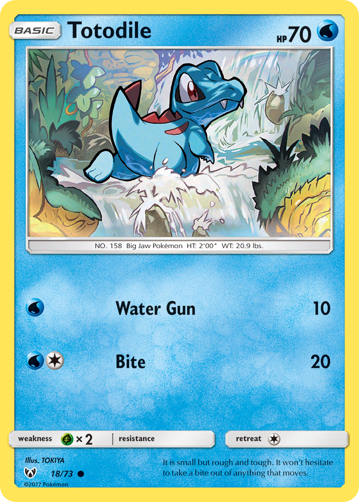 Totodile (18/73) [Sun & Moon: Shining Legends] | Jack's On Queen