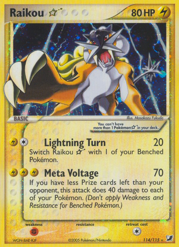 Raikou Star (114/115) [EX: Unseen Forces] | Jack's On Queen