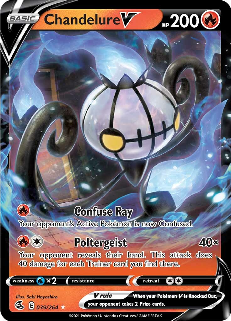 Chandelure V (039/264) [Sword & Shield: Fusion Strike] | Jack's On Queen