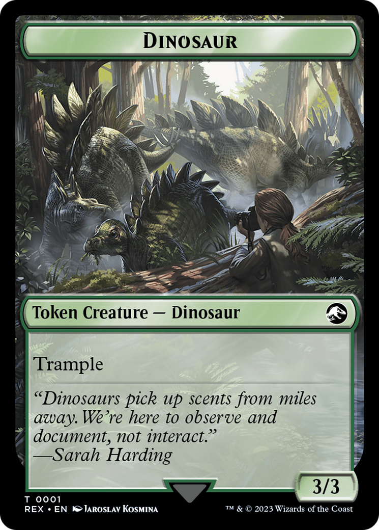 Copy // Dinosaur (0001) Double-Sided Token [The Lost Caverns of Ixalan Tokens] | Jack's On Queen