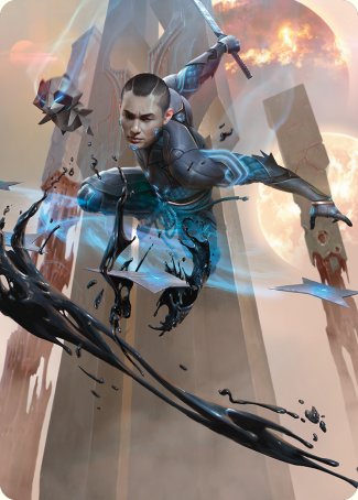 Kaito, Dancing Shadow Art Card [Phyrexia: All Will Be One Art Series] | Jack's On Queen