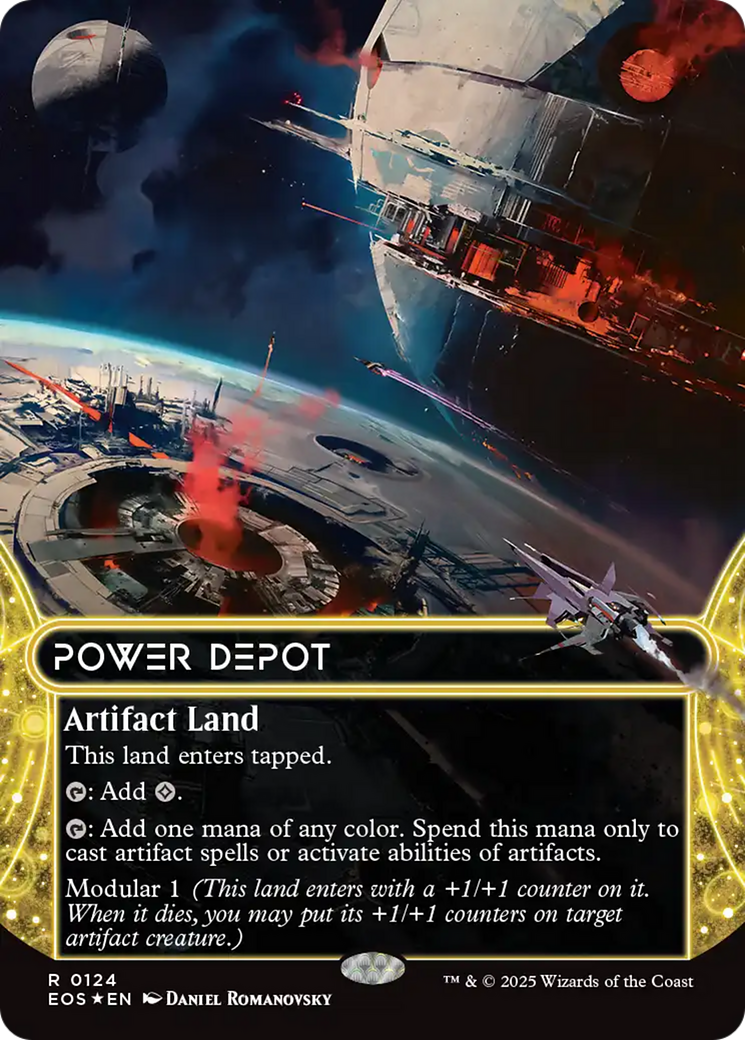 Power Depot (0124) (Borderless) (Galaxy Foil) [Edge of Eternities: Stellar Sights] | Jack's On Queen