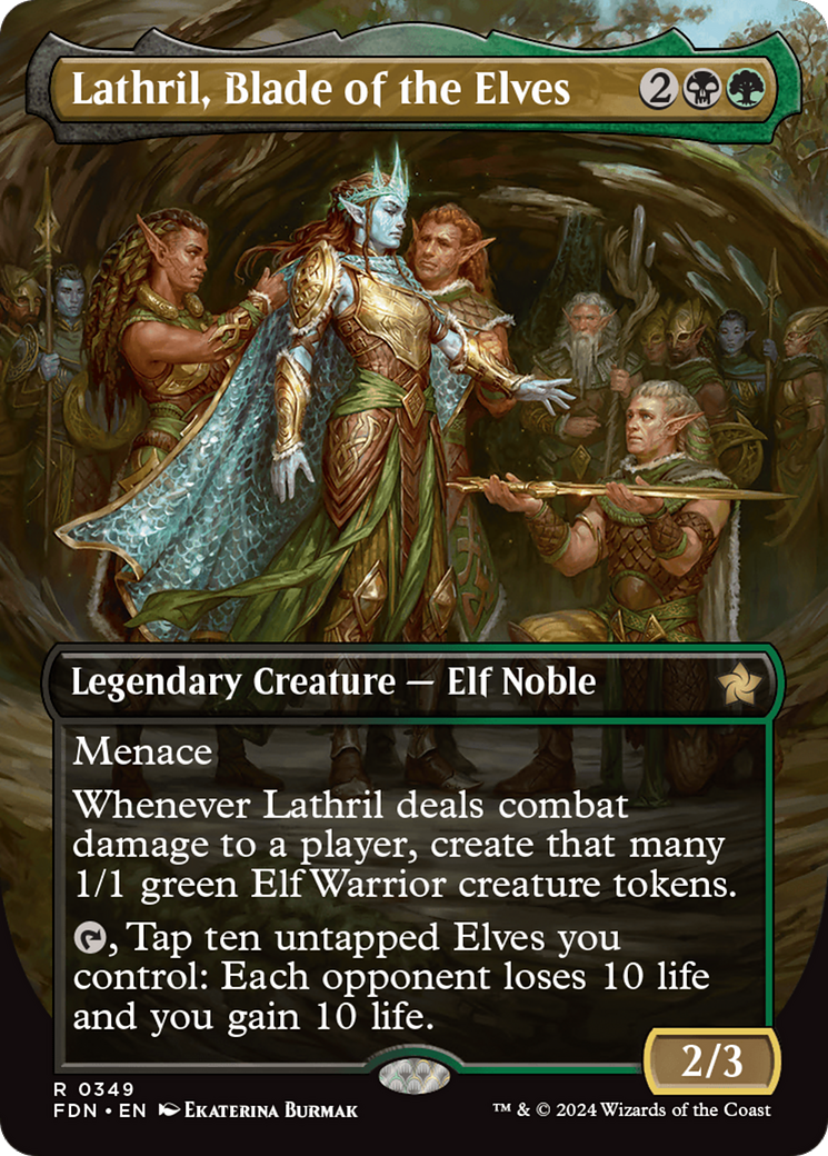 Lathril, Blade of the Elves (Borderless) [Foundations] | Jack's On Queen