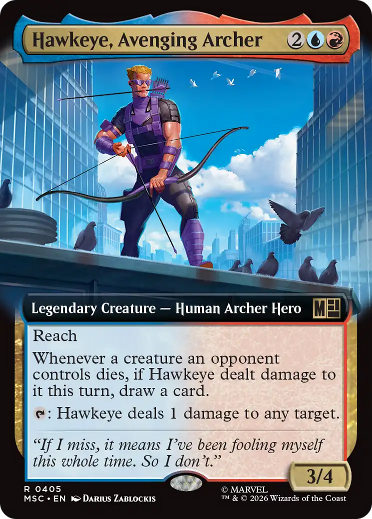 Hawkeye, Avenging Archer (Extended Art) [Marvel Super Heroes Commander] | Jack's On Queen