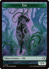Elk // Emblem - Oko, Shadowmoor Scion Double-Sided Token [Lorwyn Eclipsed Tokens] | Jack's On Queen