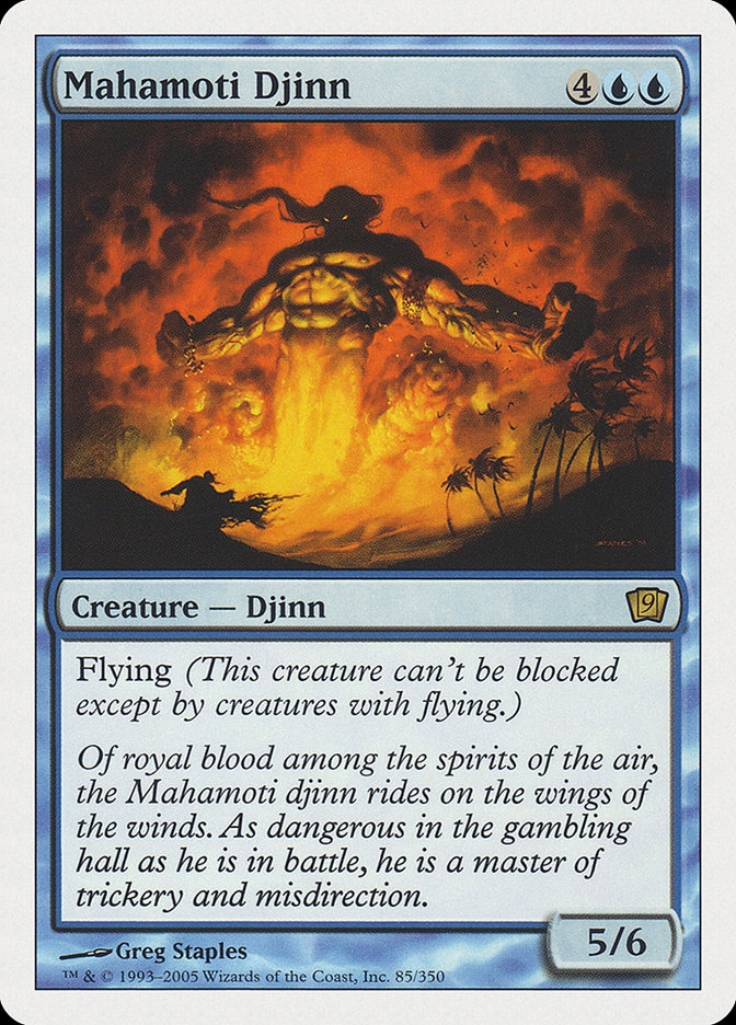 Mahamoti Djinn (9th Edition) [Oversize Cards] | Jack's On Queen