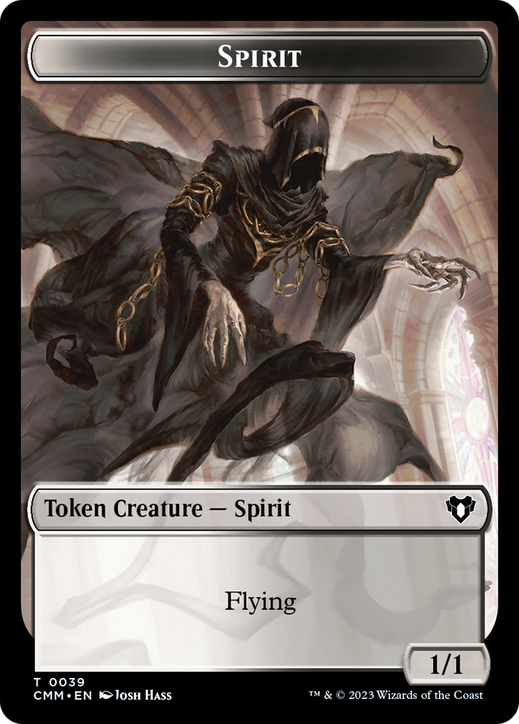 Spirit (0039) // Bird Illusion Double-Sided Token [Commander Masters Tokens] | Jack's On Queen