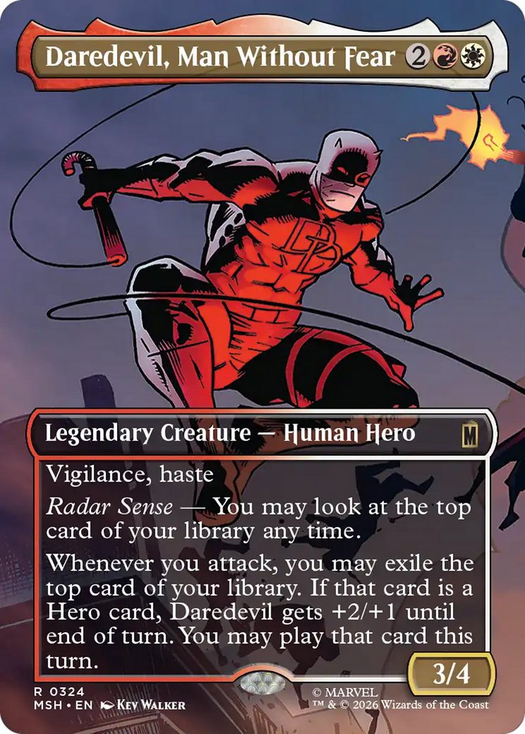 Daredevil, Man Without Fear (Borderless) (0324) [Marvel Super Heroes] | Jack's On Queen