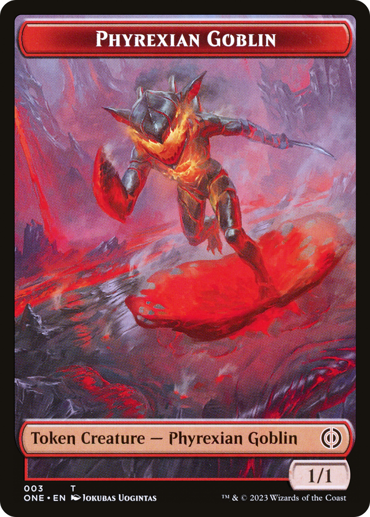 Phyrexian Goblin // Drone Double-Sided Token [Phyrexia: All Will Be One Tokens] | Jack's On Queen