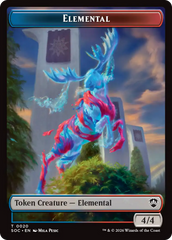 Elemental (0020) // Treasure Double-Sided Token [Secrets of Strixhaven Commander Tokens] | Jack's On Queen