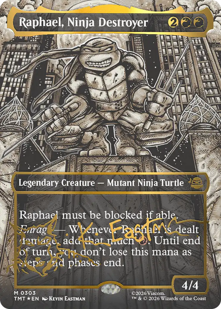 Raphael, Ninja Destroyer (Borderless) (Gold-Stamped Signature) [Teenage Mutant Ninja Turtles] | Jack's On Queen